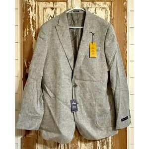 Stafford Men's Classic Fit Camel Hair Sport Coat - Lt HeatherGray - 46 Long $225